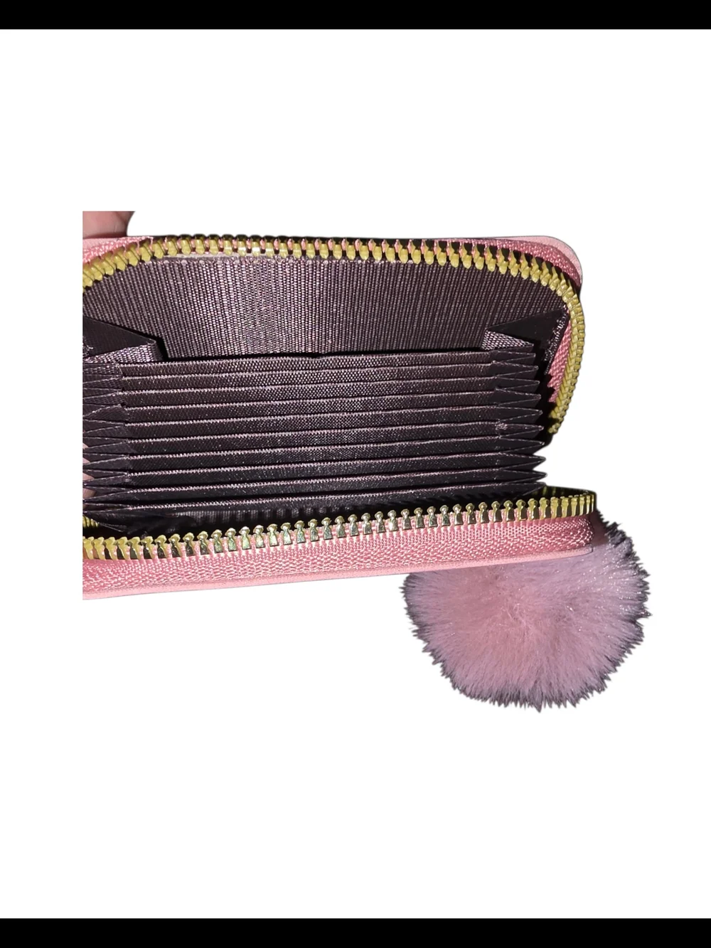 Brand New - Pink & Black Geometric Print Pom-Pom Cardholder Bundle